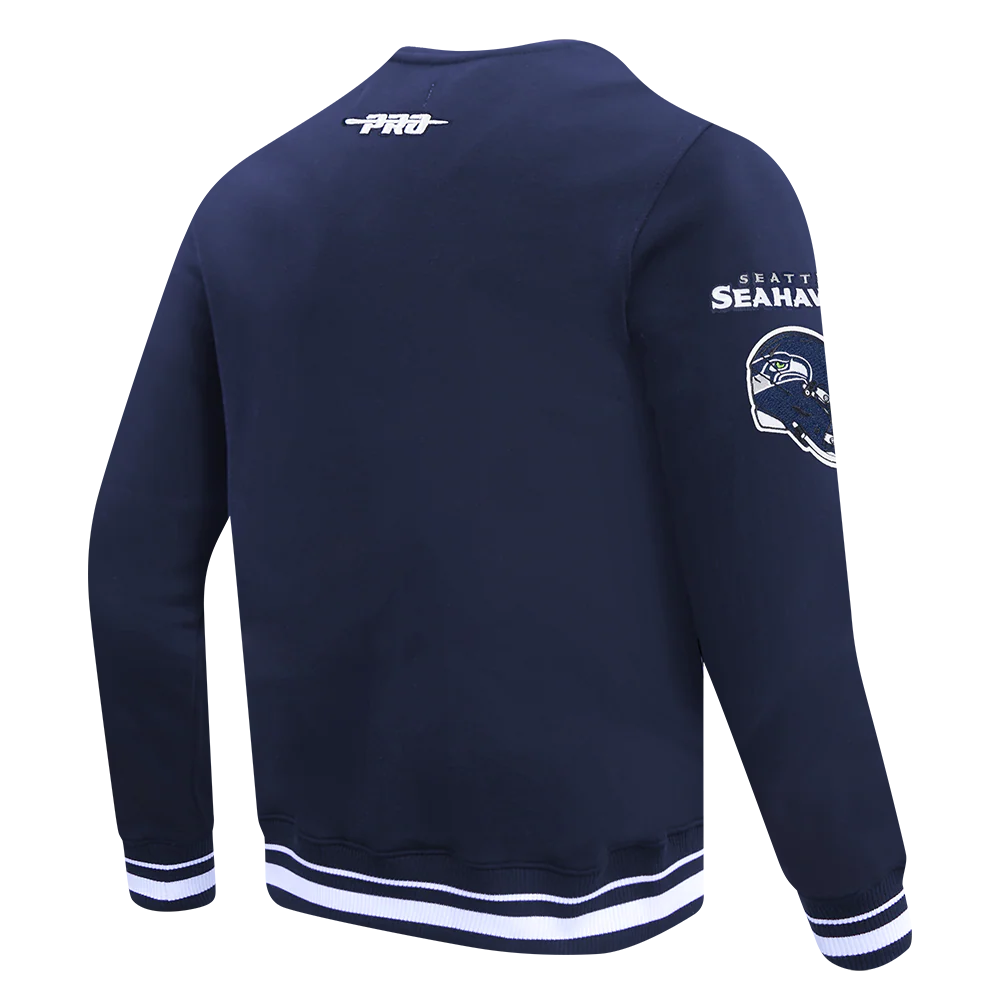 NFL SEATTLE SEAHAWKS MASHUP MEN'S RIB CREWNECK (MIDNIGHT NAVY) - Image 11