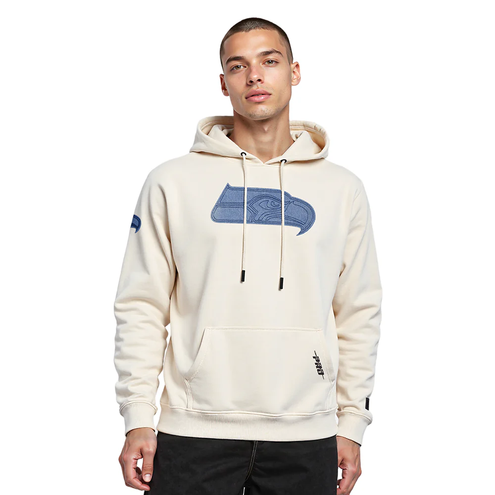 NFL SEATTLE SEAHAWKS VARSITY BLUES MEN'S FLC PO HOODIE (LINEN)