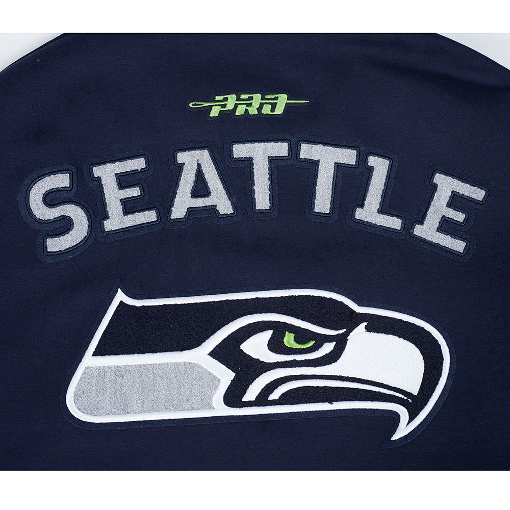 NFL SEATTLE SEAHAWKS SCRIPT TAIL MEN'S RIB WOOL VARSITY (MIDNIGHT NAVY/WHITE) - Image 6