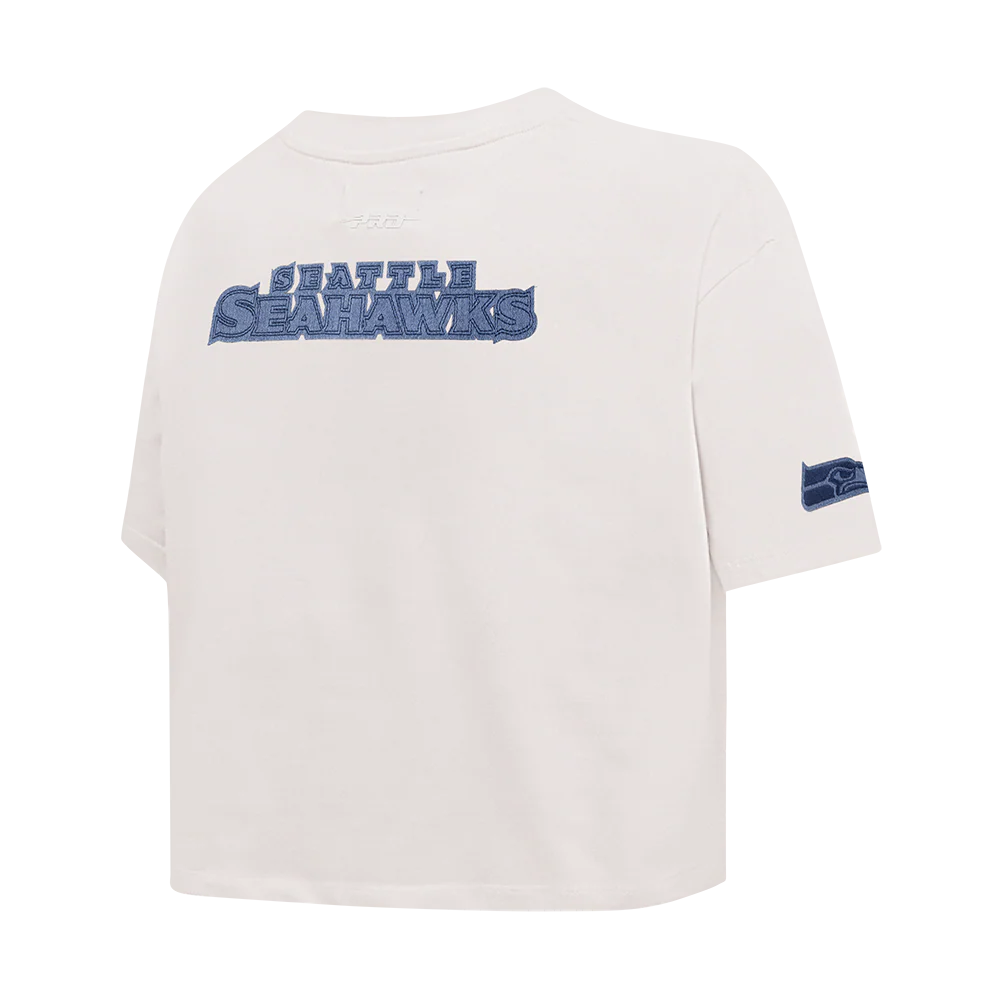 NFL SEATTLE SEAHAWKS VARSITY BLUES WOMEN'S SJ BOXY TEE (LINEN) - Image 13