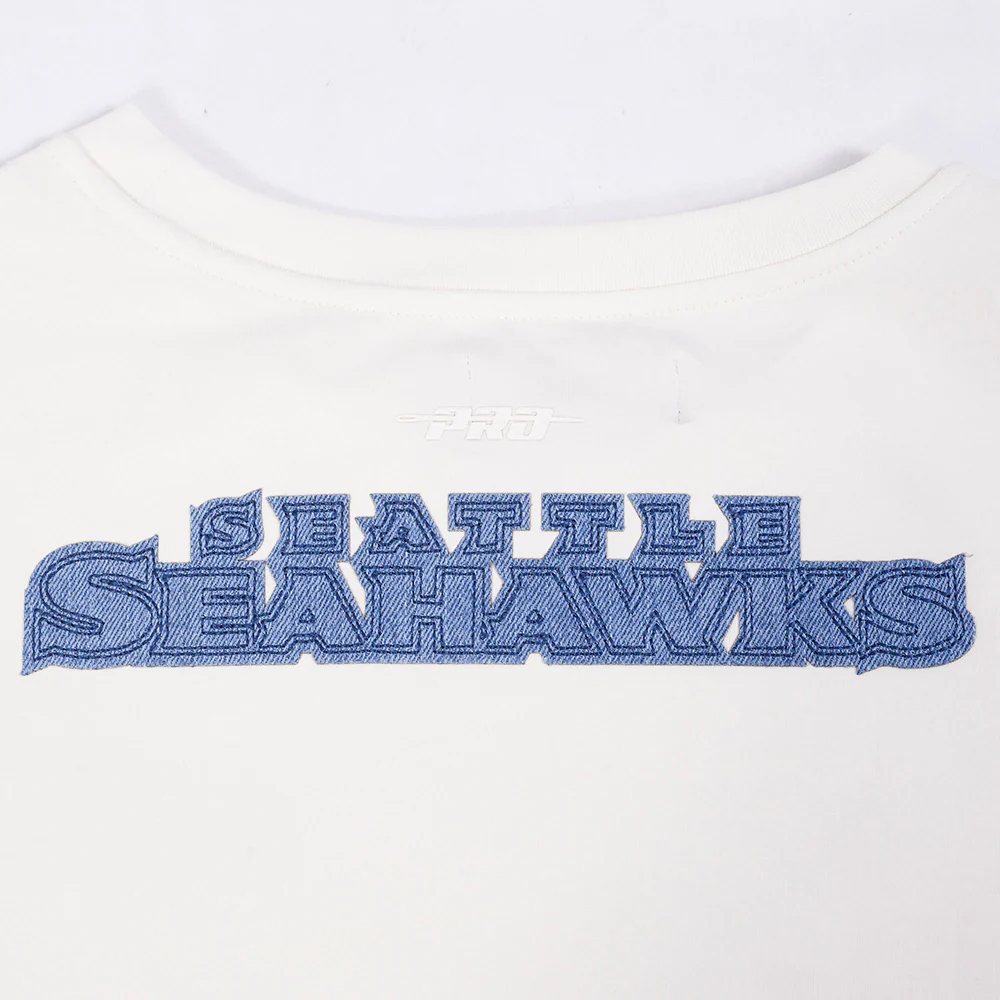 NFL SEATTLE SEAHAWKS VARSITY BLUES WOMEN'S SJ BOXY TEE (LINEN) - Image 15