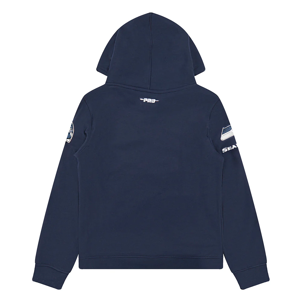 NFL SEATTLE SEAHAWKS CLASSIC BIG BOYS FLEECE PULLOVER HOODIE (MIDNIGHT NAVY) - Image 12