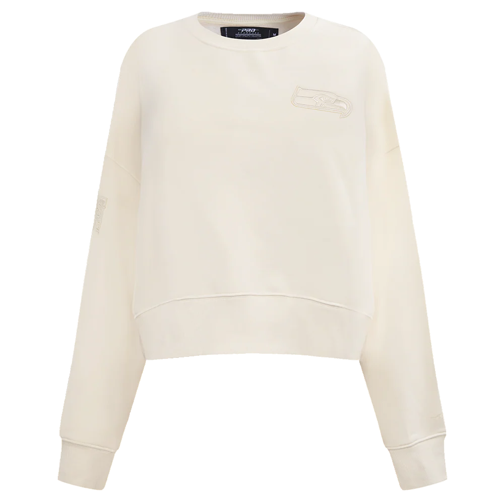 NFL SEATTLE SEAHAWKS NEUTRAL WOMEN'S CREWNECK (EGGSHELL)