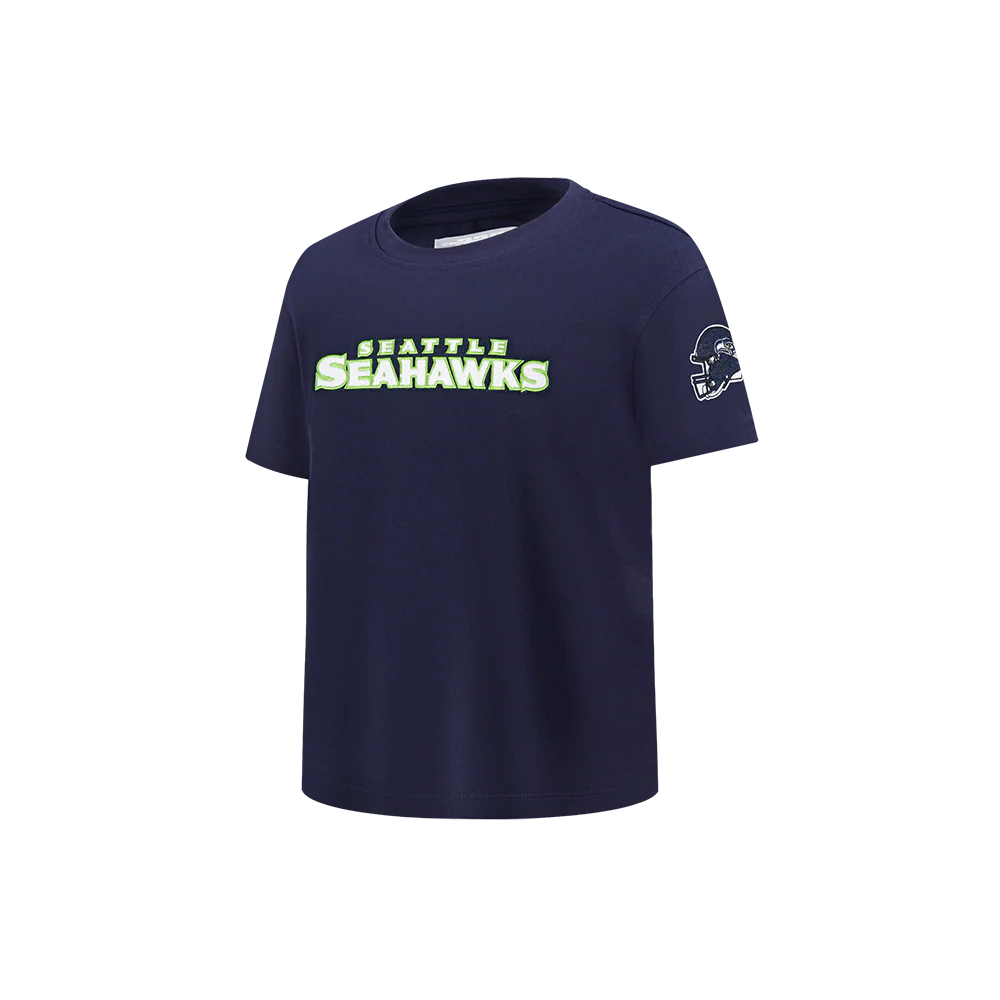 NFL SEATTLE SEAHAWKS CLASSIC LITTLE BOY'S SS TEE (MIDNIGHT NAVY) - Image 3