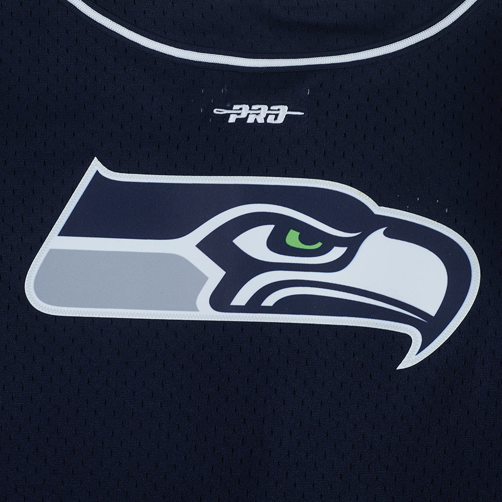 NFL SEATTLE SEAHAWKS CLASSIC TODDLER BOY'S MESH BUTTON DOWN SHIRT (MIDNIGHT NAVY) - Image 8