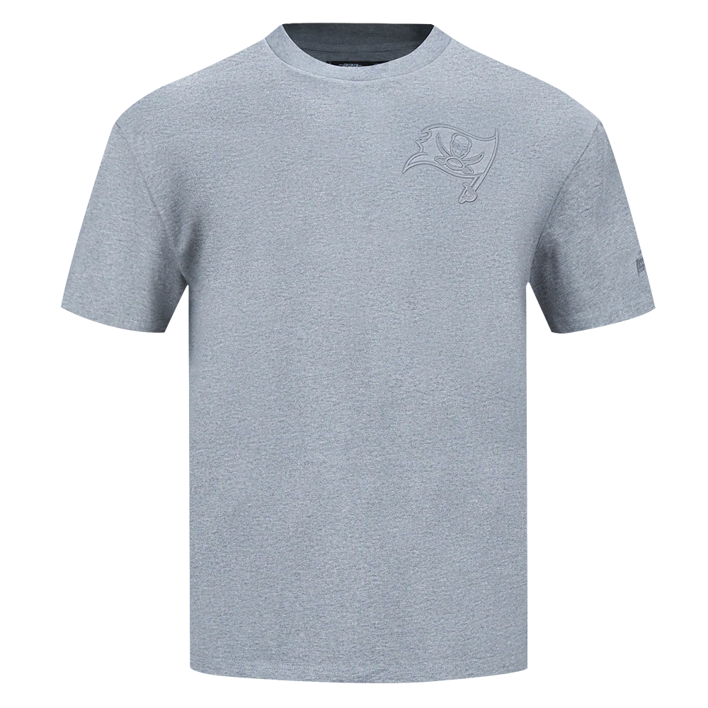NFL TAMPA BAY BUCCANEERS NEUTRAL MEN'S COTTON JERSEY DROP SHOULDER TEE (DARK HEATHER GRAY)