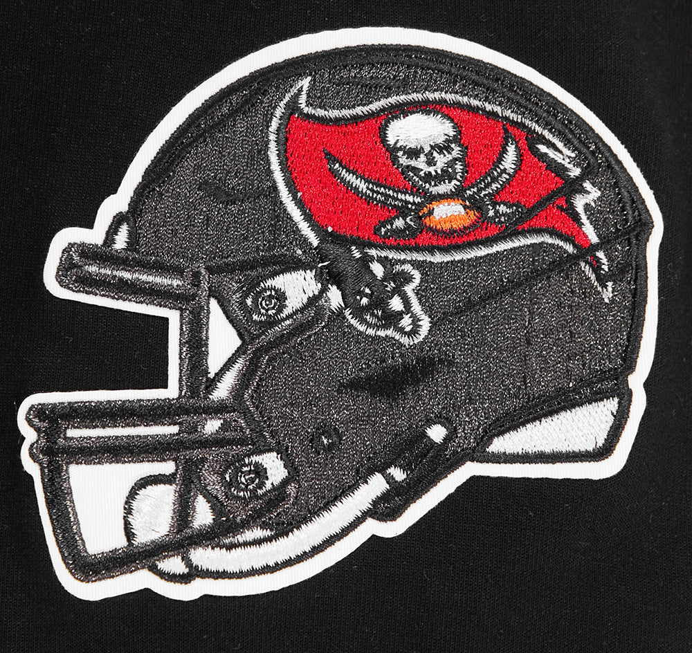 NFL TAMPA BAY BUCCANEERS CLASSIC CHENILLE MEN'S DOUBLE KNIT PULLOVER HOODIE (BLACK) - Image 7