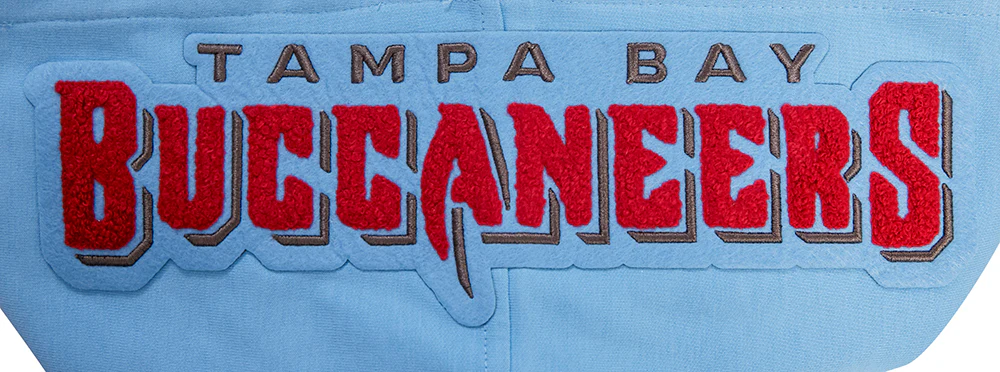 NFL TAMPA BAY BUCCANEERS CLASSIC CHENILLE DOUBLE KNIT PULLOVER HOODIE (UNIVERSITY BLUE) - Image 5