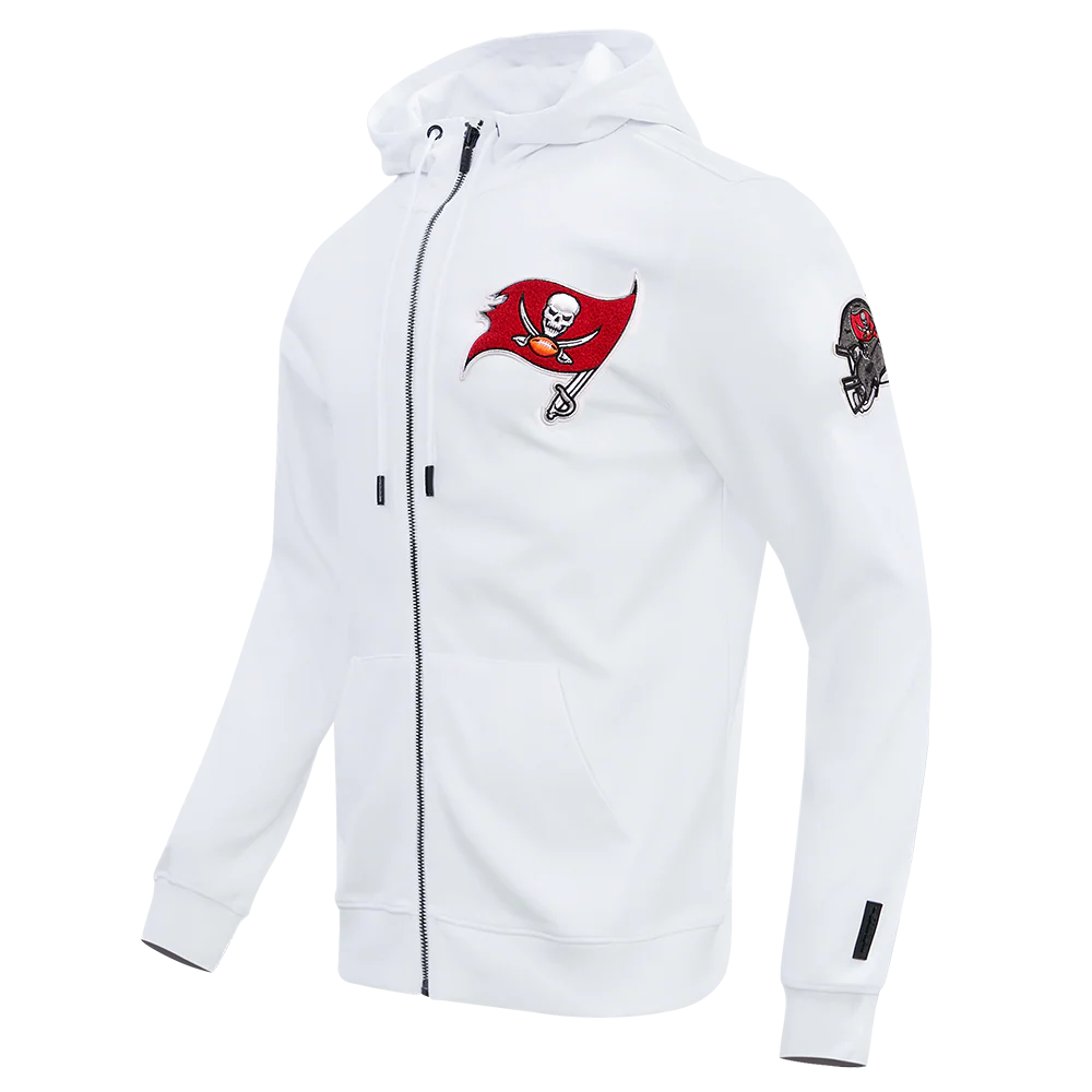NFL TAMPA BAY BUCCANEERS CLASSIC CHENILLE ZIP HOODIE (WHITE) - Image 2