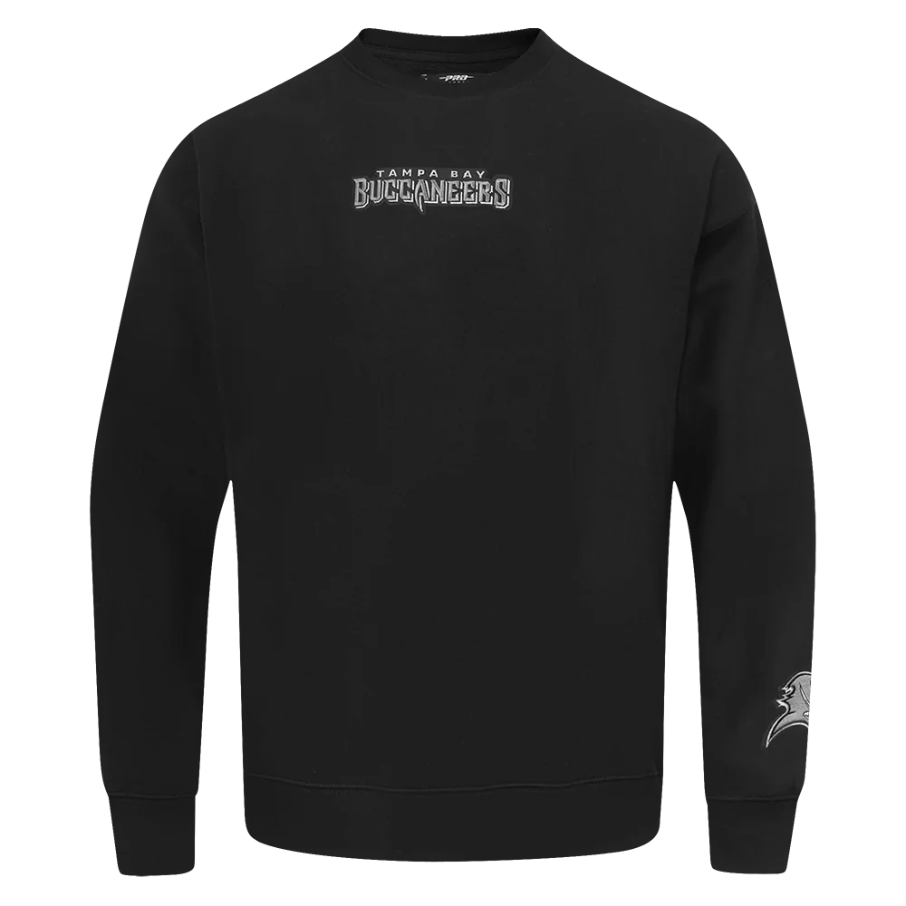 NFL TAMPA BAY BUCCANEERS WINGSPAN MEN'S DROP SHOULDER FLC CREWNECK (BLACK) - Image 2