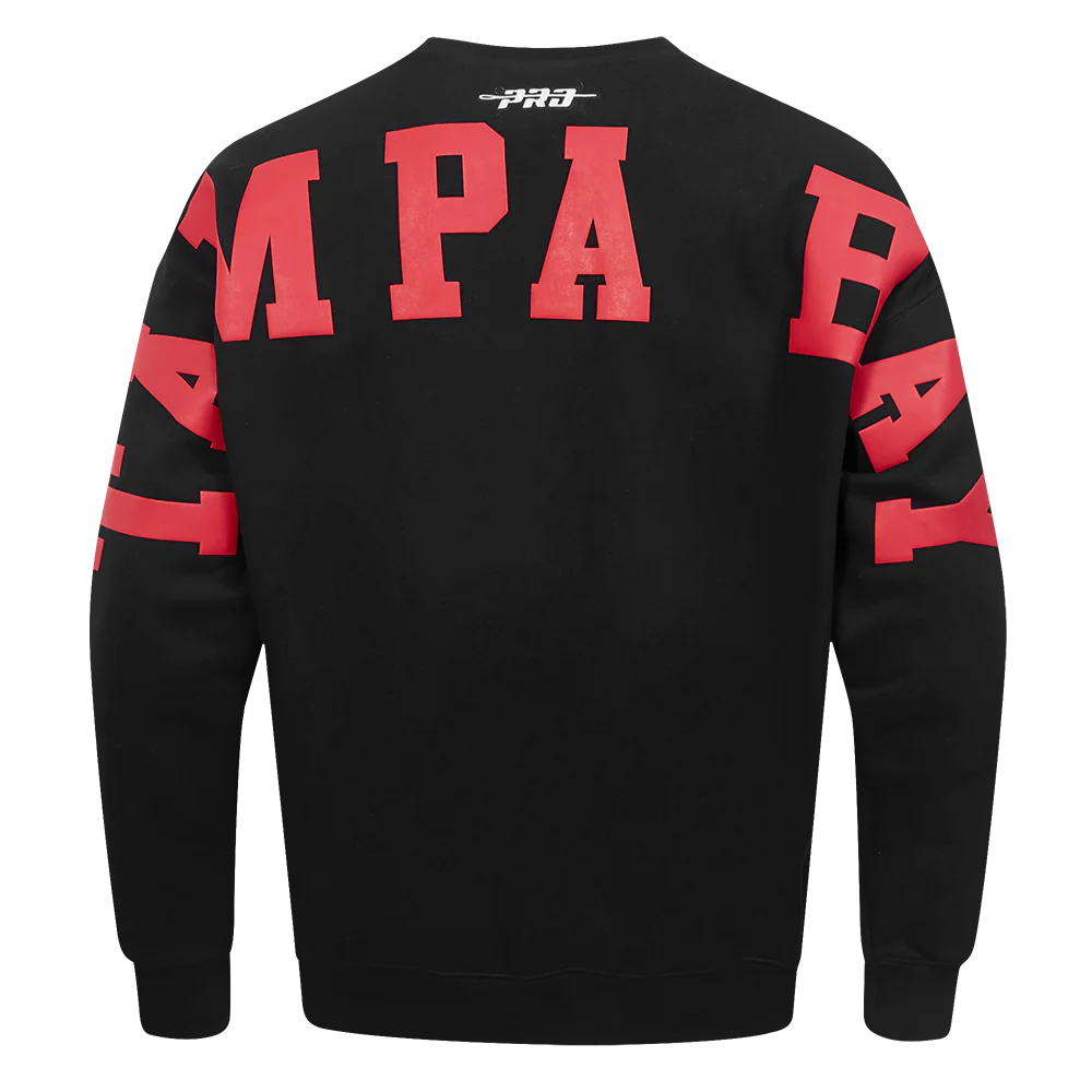 NFL TAMPA BAY BUCCANEERS WINGSPAN MEN'S DROP SHOULDER FLC CREWNECK (BLACK) - Image 4