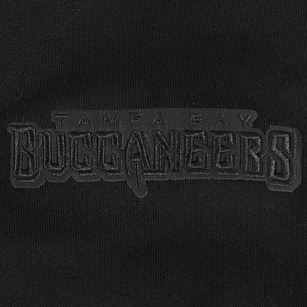 NFL TAMPA BAY BUCCANEERS NEUTRAL MEN'S DROP SHOULDER FLEECE PULLOVER HOODIE (BLACK) - Image 6