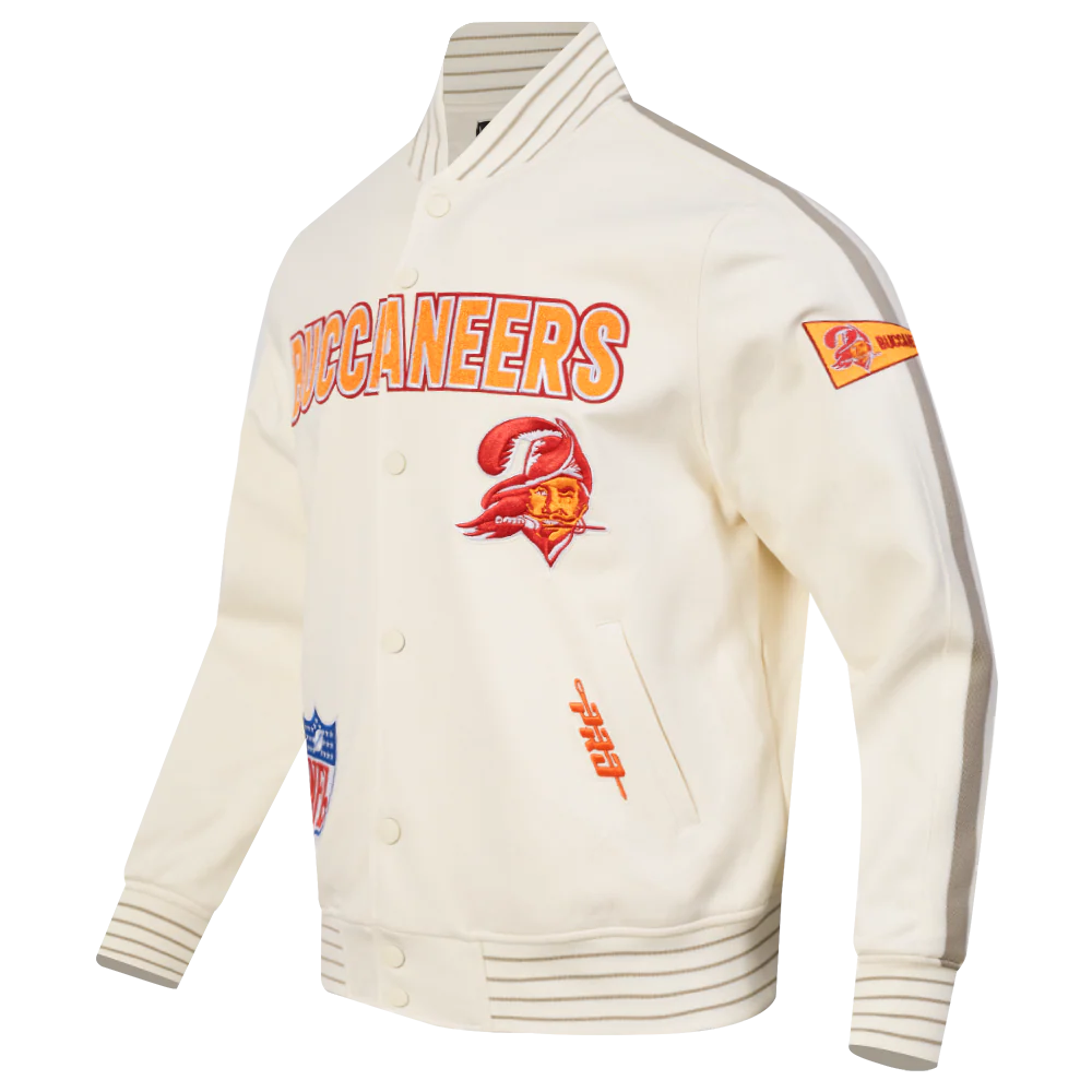 NFL TAMPA BAY BUCCANEERS PRO GAME DAY MEN'S RETRO JACKET (EGGSHELL/TAUPE/EGGSHELL) - Image 3