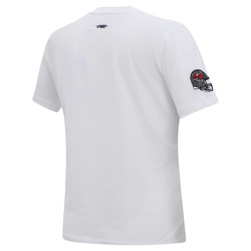 NFL TAMPA BAY BUCCANEERS CLASSIC SHORT SLEEVE WOMEN'S SINGLE JERSEY SLIM FIT TEE (WHITE) - Image 3