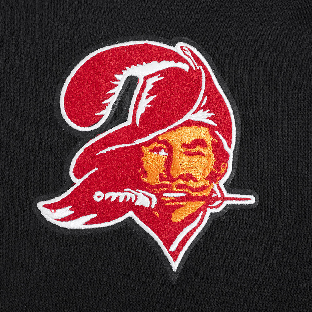 NFL TAMPA BAY BUCCANEERS RETRO CLASSIC BIG BOYS RIB FLEECE PULLOVER HOODIE (BLACK) - Image 5