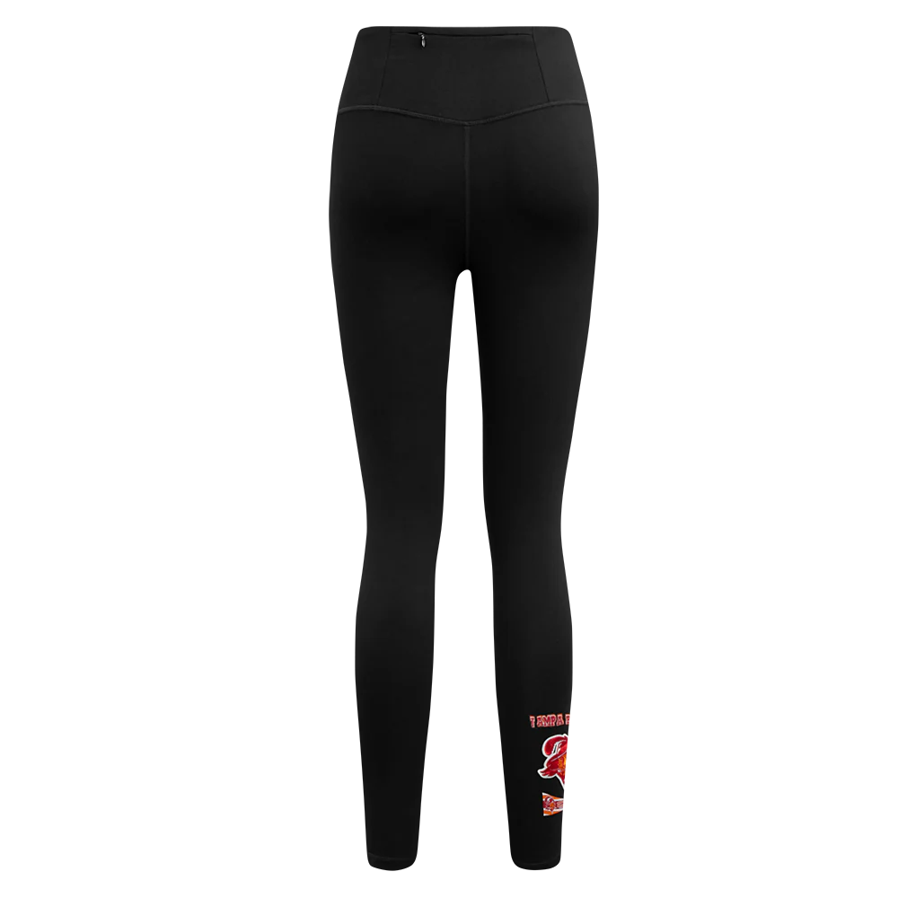 NFL TAMPA BAY BUCCANEERS RETRO CLASSIC WOMEN'S JERSEY LEGGING (BLACK) - Image 4