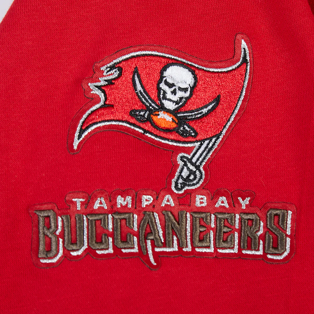 NFL TAMPA BAY BUCCANEERS CLASSIC CHENILLE LITTLE BOY'S FLEECE PO HOODIE (Red) - Image 6