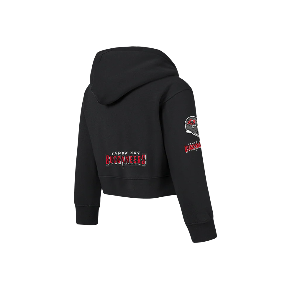 NFL TAMPA BAY BUCCANEERS CLASSIC TODDLER GIRLS FLEECE FULL ZIP HOODIE  (BLACK) - Image 4