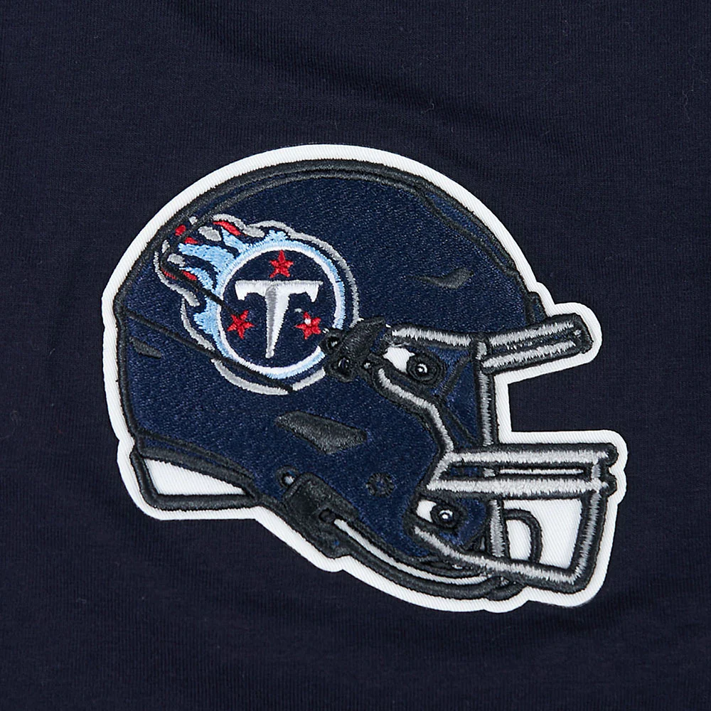 NFL TENNESSEE TITANS CLASSIC MESH STRIPED MEN'S TEE (MIDNIGHT NAVY/RED) - Image 12