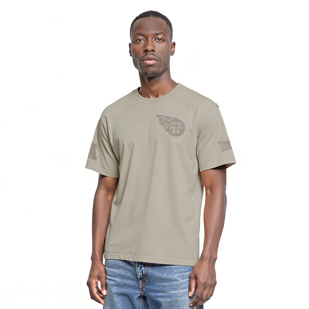 NFL TENNESSEE TITANS NEUTRAL MEN'S CJ DROP SHOULDER TEE (TAUPE)