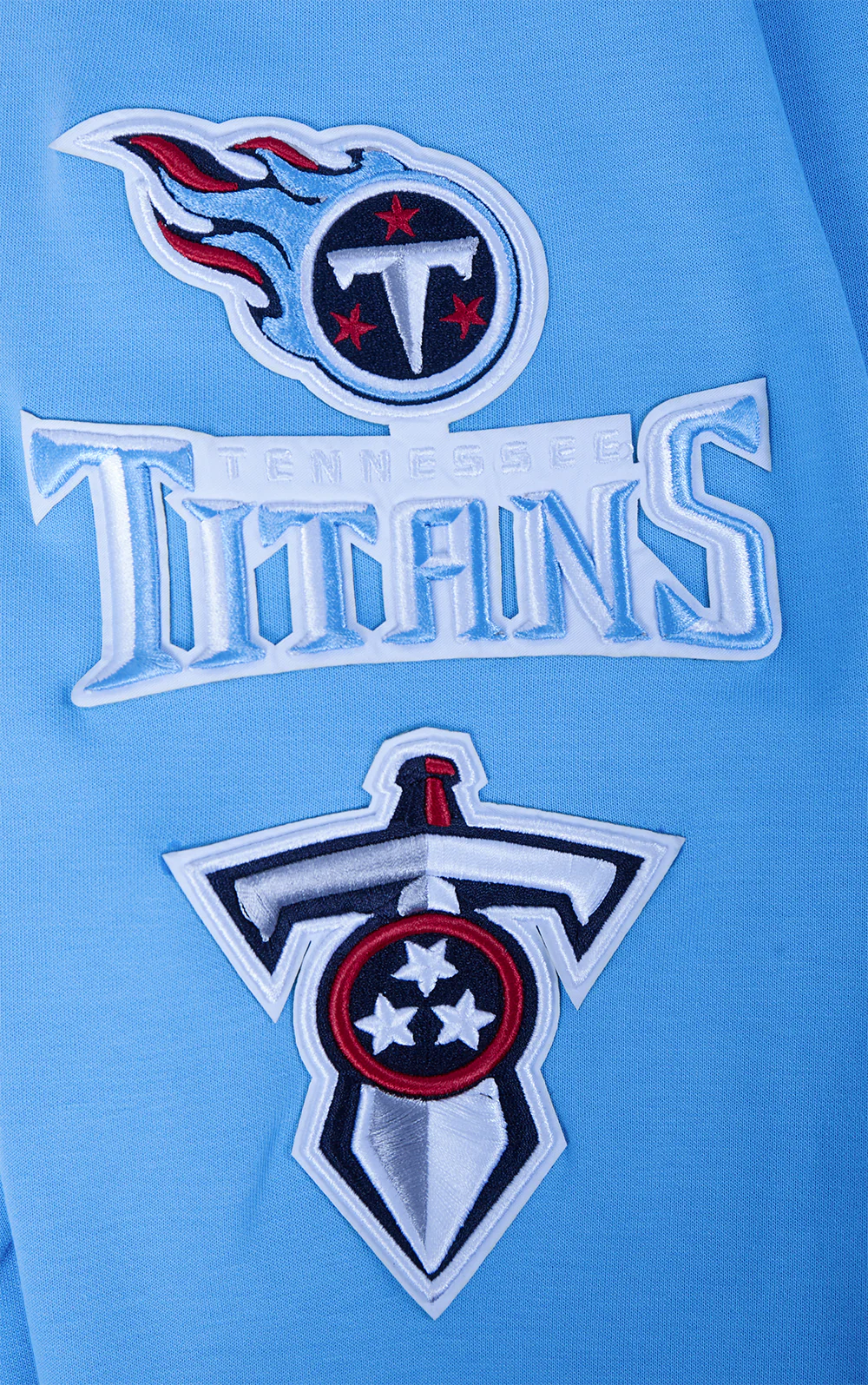NFL TENNESSEE TITANS CLASSIC CHENILLE DOUBLE KNIT PULLOVER HOODIE (UNIVERSITY BLUE) - Image 7