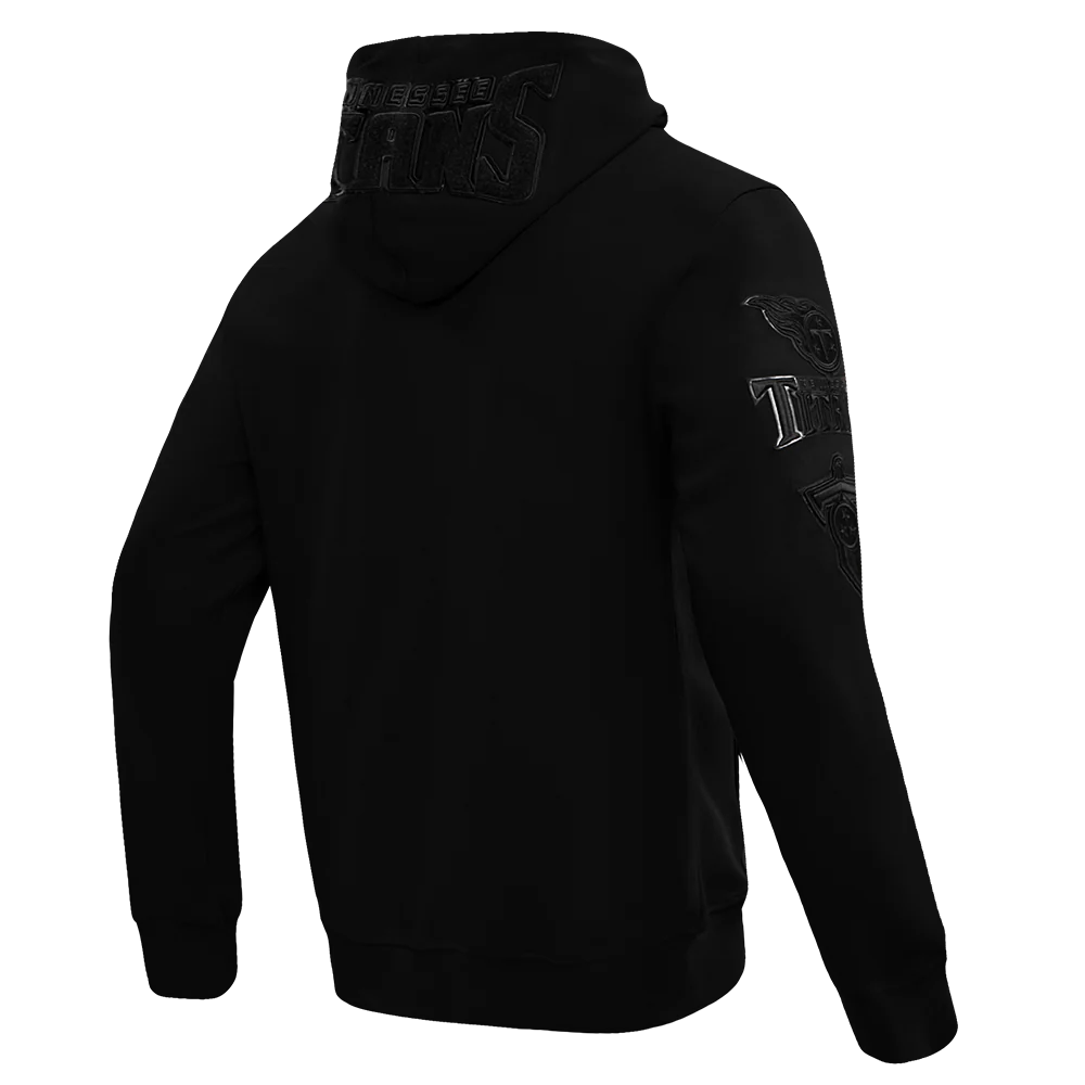 NFL TENNESSEE TITANS TRIPLE BLACK MEN'S DK FZ HOODIE (TRIPLE BLACK) - Image 3