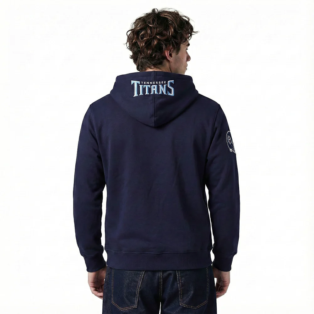 NFL TENNESSEE TITANS OLD ENGLISH MEN'S PO HOODIE (MIDNIGHT NAVY) - Image 2