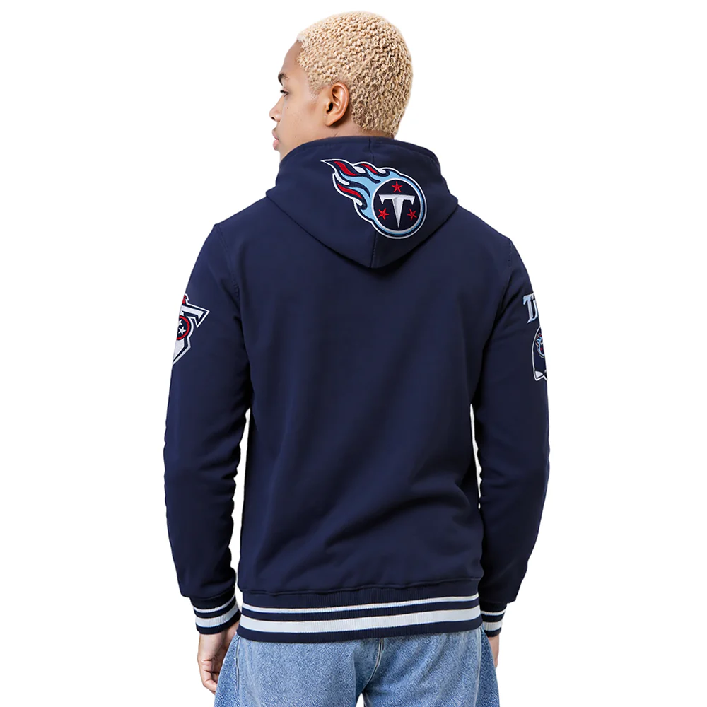 NFL TENNESSEE TITANS MASHUP MEN'S RIB PO HOODIE (MIDNIGHT NAVY) - Image 2