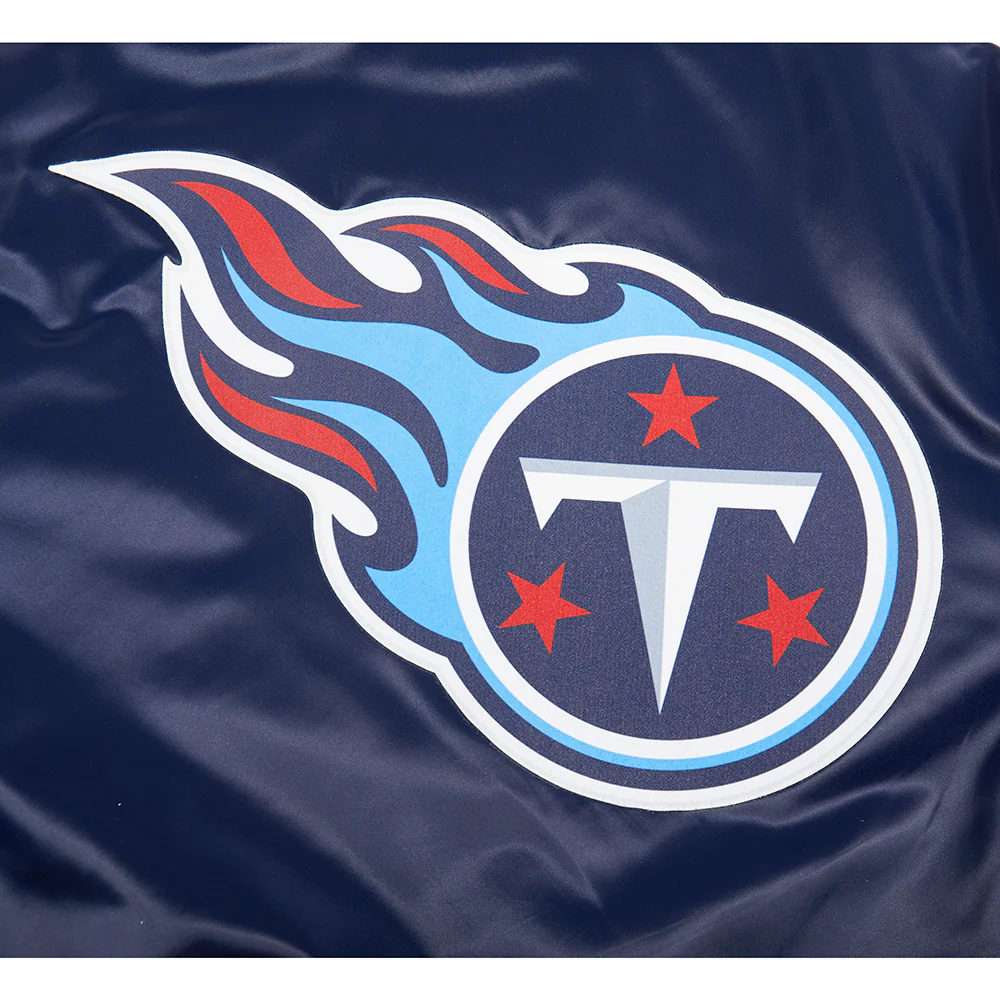 NFL TENNESSEE TITANS BIG LOGO MEN'S SATIN JACKET (MIDNIGHT NAVY) - Image 8