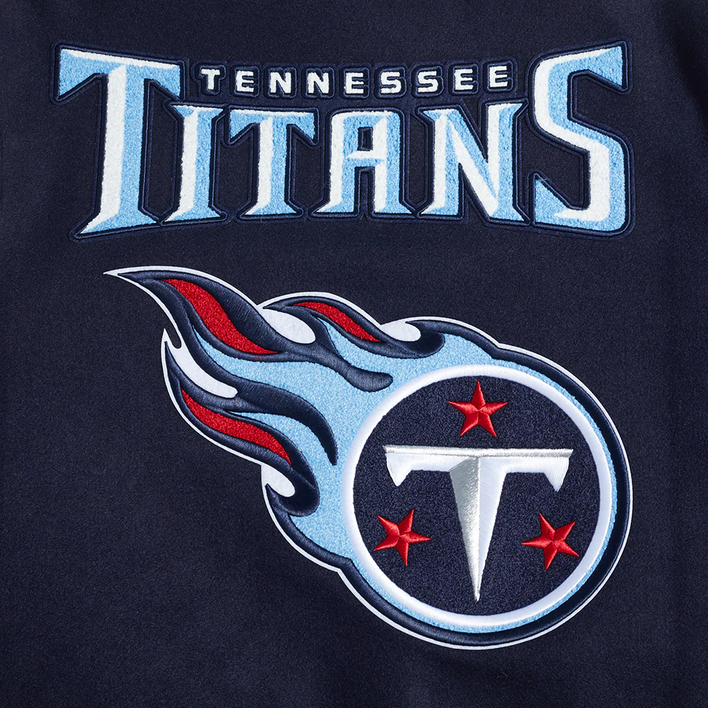 NFL TENNESSEE TITANS MASHUP MEN'S RIB WOOL VARSITY JACKET (MIDNIGHT NAVY/WHITE) - Image 10