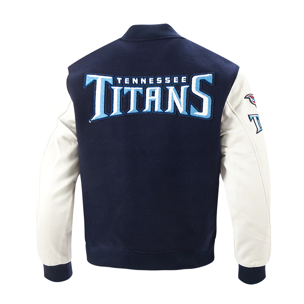 NFL TENNESSEE TITANS CLASSIC WOOL MEN'S VARSITY JACKET (MIDNIGHT NAVY/WHITE) - Image 3