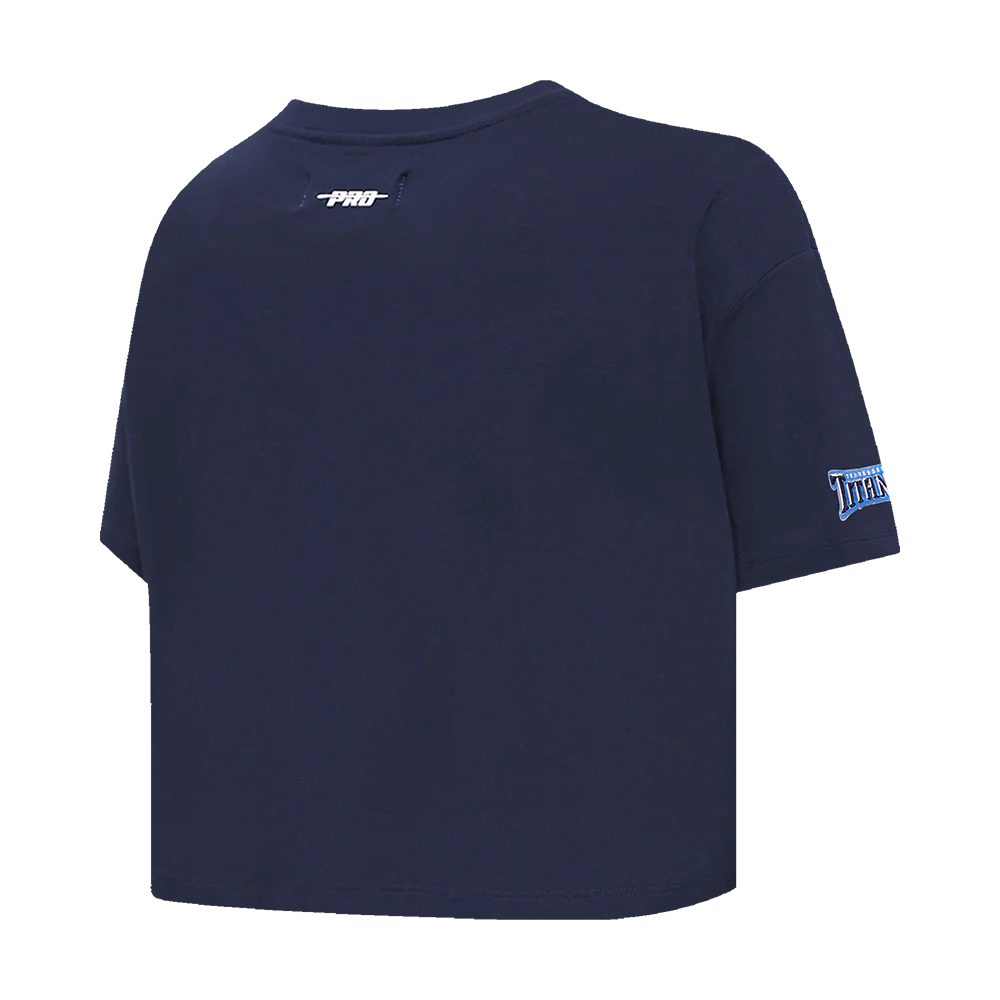 NFL TENNESSEE TITANS SCRIPT TAIL WOMEN'S SJ BOXY TEE (MIDNIGHT NAVY) - Image 4