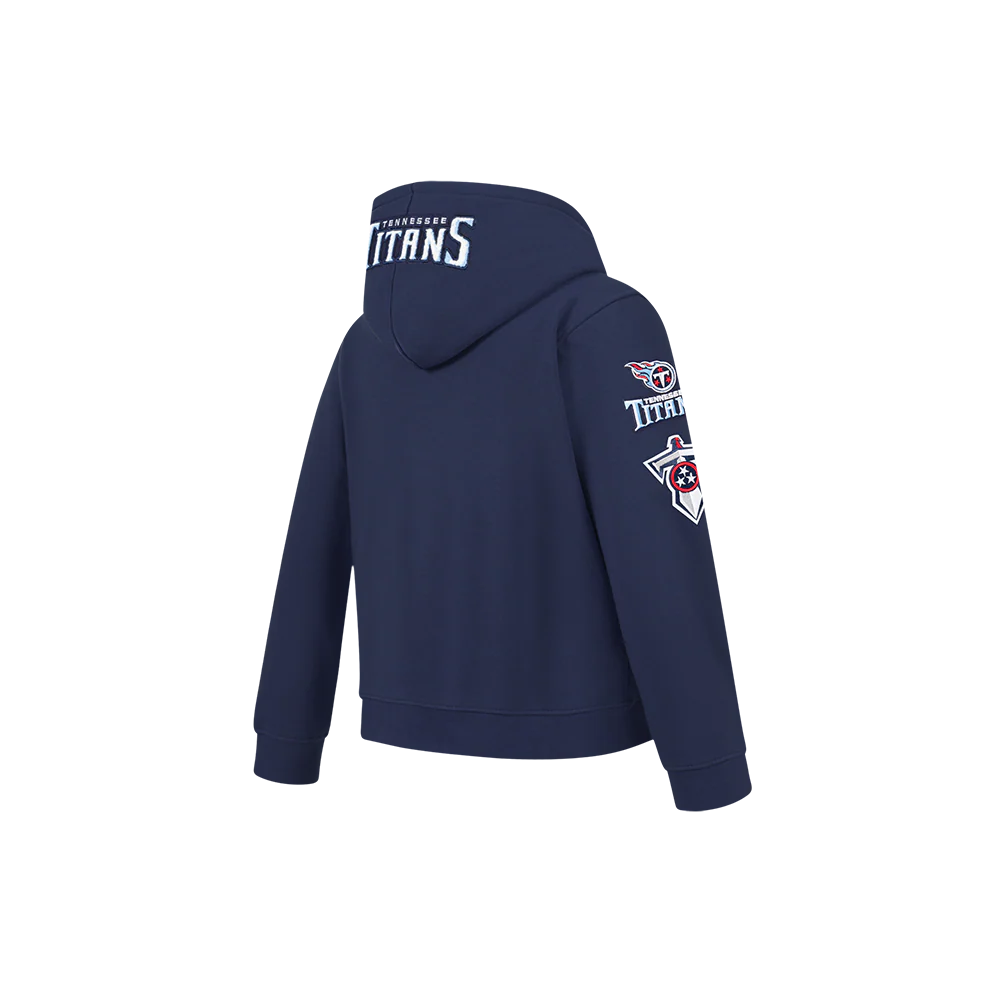 NFL TENNESSEE TITANS CLASSIC LITTLE BOYS FLEECE PULLOVER HOODIE (MIDNIGHT NAVY) - Image 4