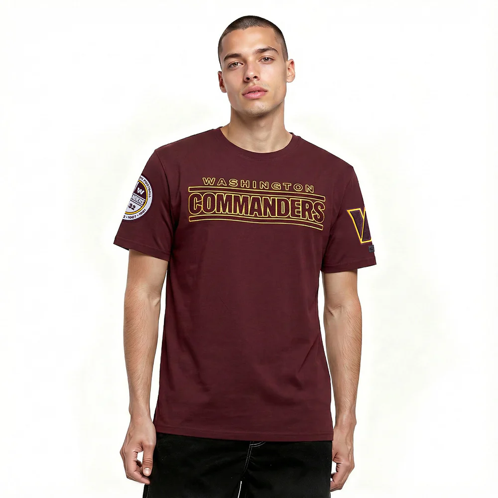NFL WASHINGTON COMMANDERS CLASSIC CHENILLE SINGLE JERSEY TEE (WINE)