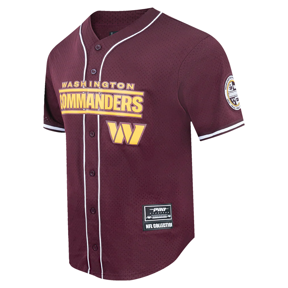 NFL WASHINGTON COMMANDERS CLASSIC MEN'S MESH BUTTON DOWN JERSEY (WINE) - Image 12