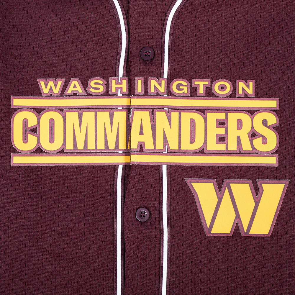 NFL WASHINGTON COMMANDERS CLASSIC MEN'S MESH BUTTON DOWN JERSEY (WINE) - Image 7