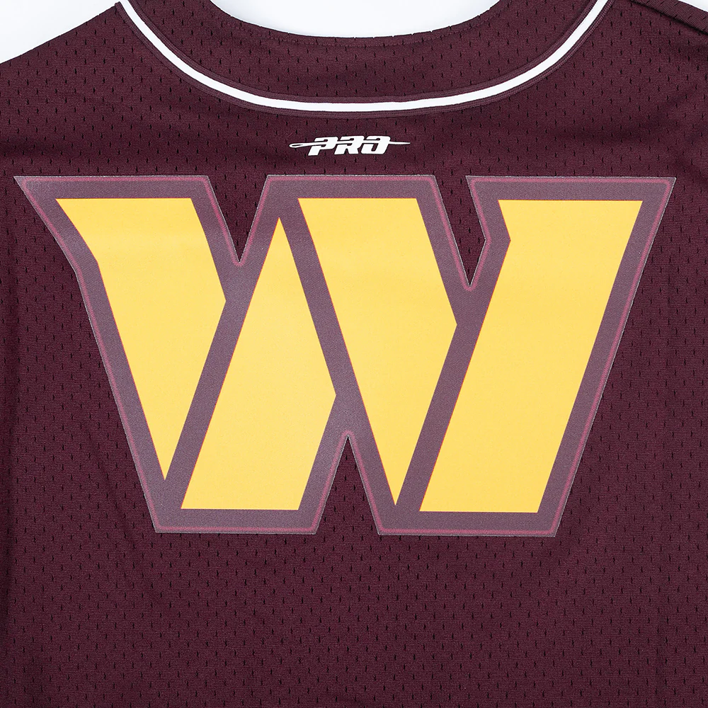 NFL WASHINGTON COMMANDERS CLASSIC MEN'S MESH BUTTON DOWN JERSEY (WINE) - Image 8