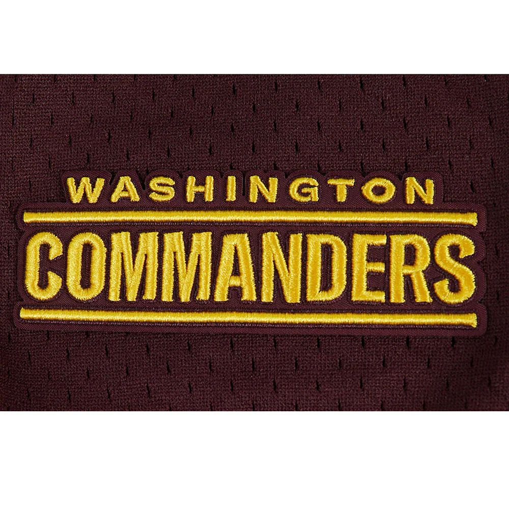 NFL WASHINGTON COMMANDERS SCRIPT TAIL MEN'S MESH BUTTON DOWN SHIRT (WINE) - Image 6