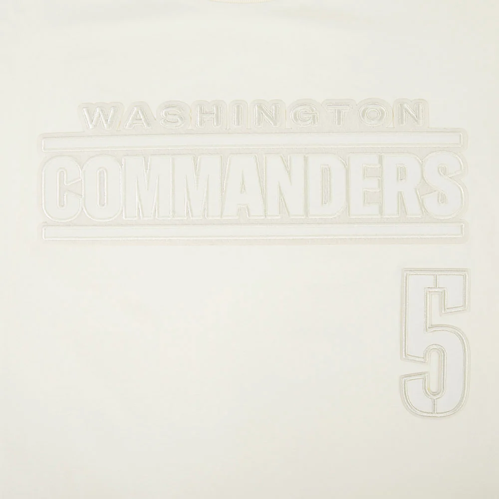 NFL WASHINGTON COMMANDERS JAYDEN DANIELS #5 NEUTRAL PNN MEN'S CJ DROP SHOULDER TEE (EGGSHELL) - Image 5