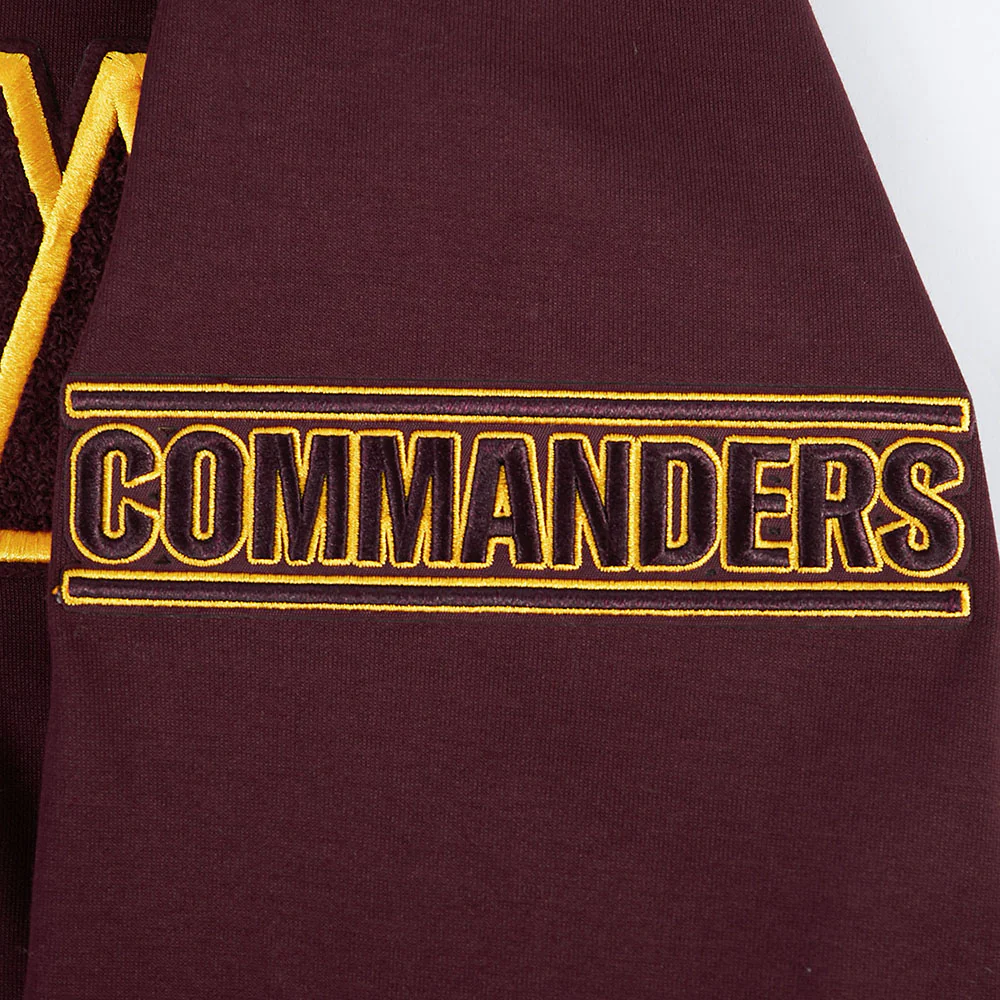 NFL WASHINGTON COMMANDERS CLASSIC CHENILLE ZIP HOODIE (WINE) - Image 7