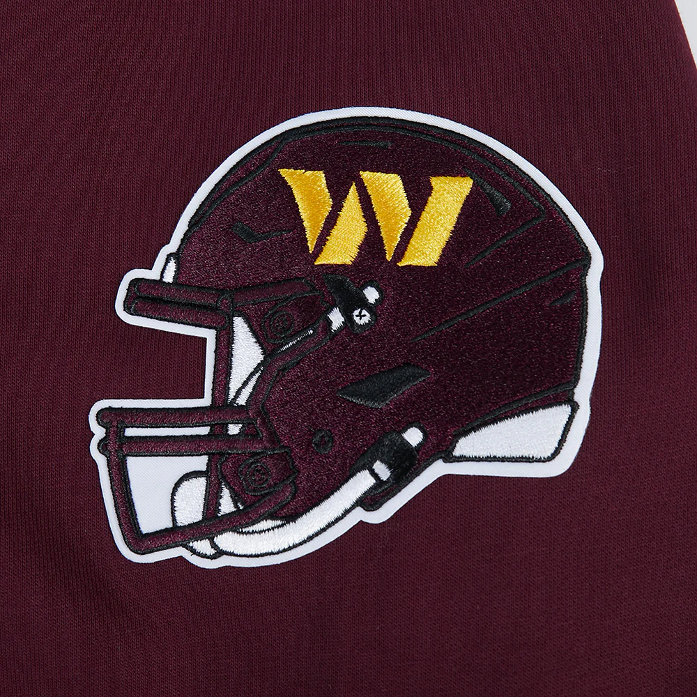 NFL WASHINGTON COMMANDERS SCRIPT TAIL MEN'S RIB FLC PO HOODIE (WINE) - Image 15