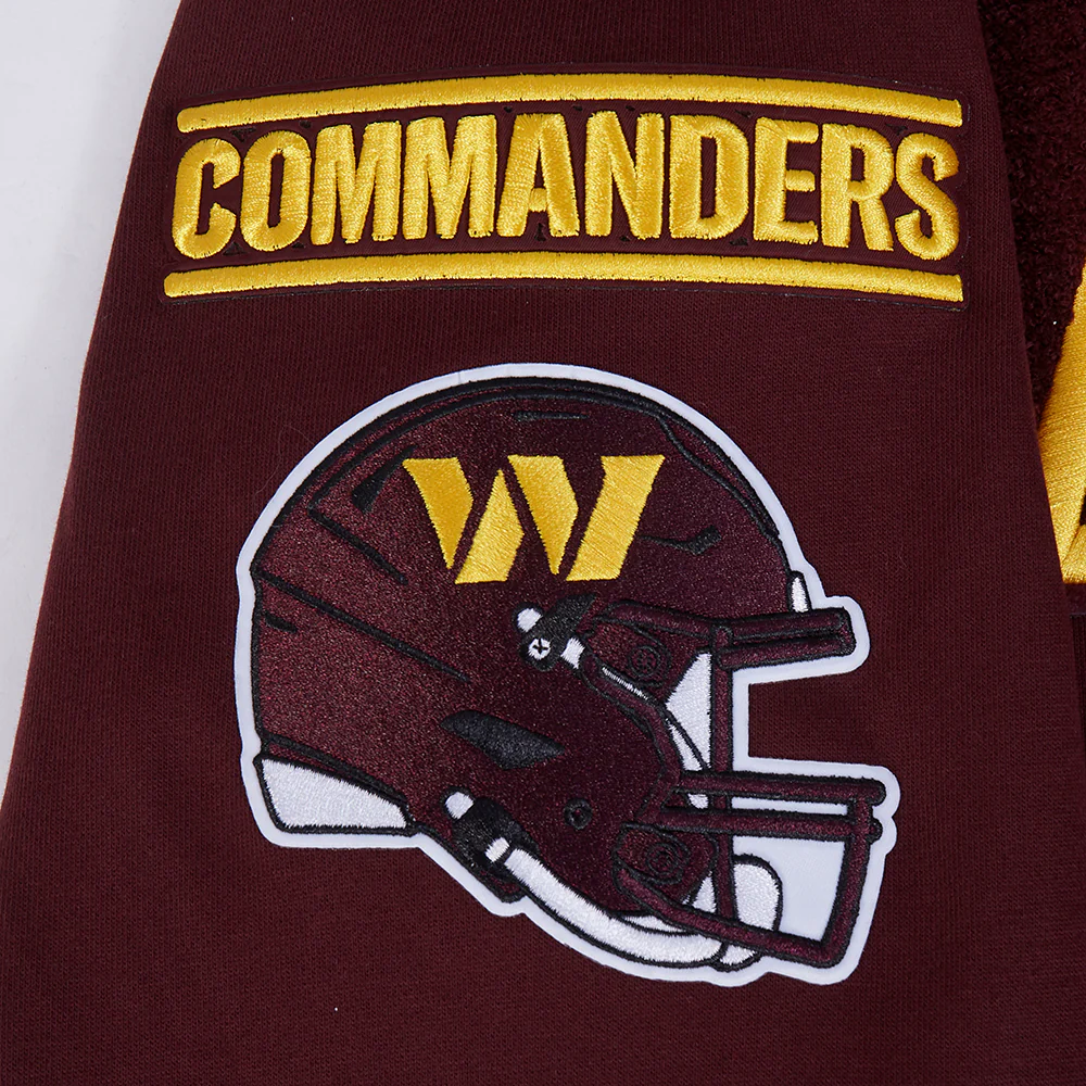 NFL WASHINGTON COMMANDERS MASHUP MEN'S RIB PULLOVER HOODIE (WINE) - Image 7