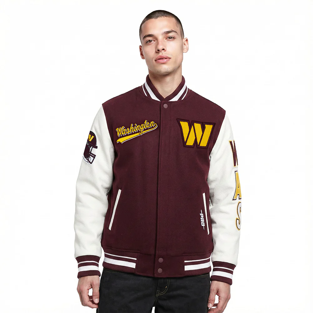 NFL WASHINGTON COMMANDERS SCRIPT TAIL MEN'S RIB WOOL VARSITY (WINE/WHITE)