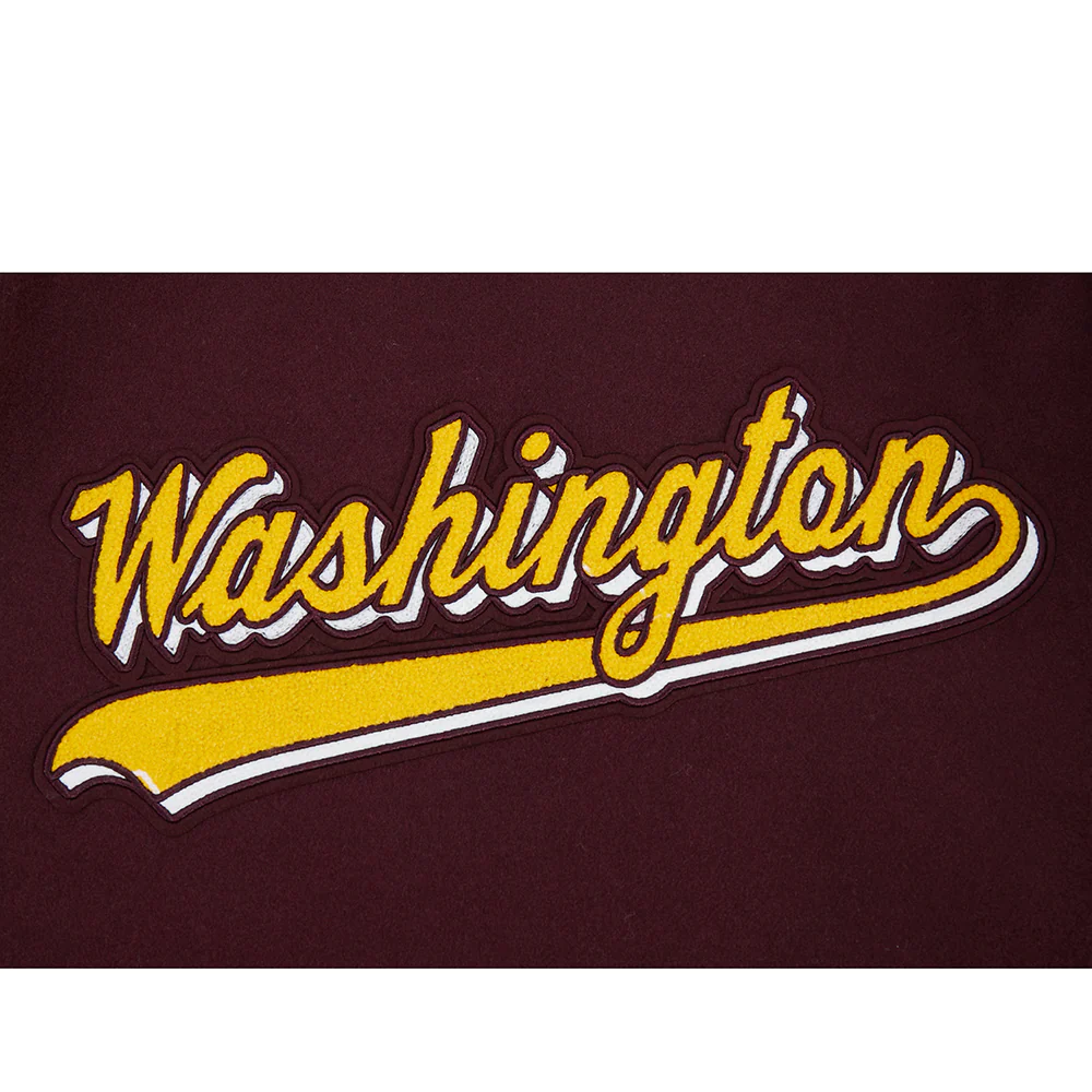 NFL WASHINGTON COMMANDERS SCRIPT TAIL MEN'S RIB WOOL VARSITY (WINE/WHITE) - Image 5
