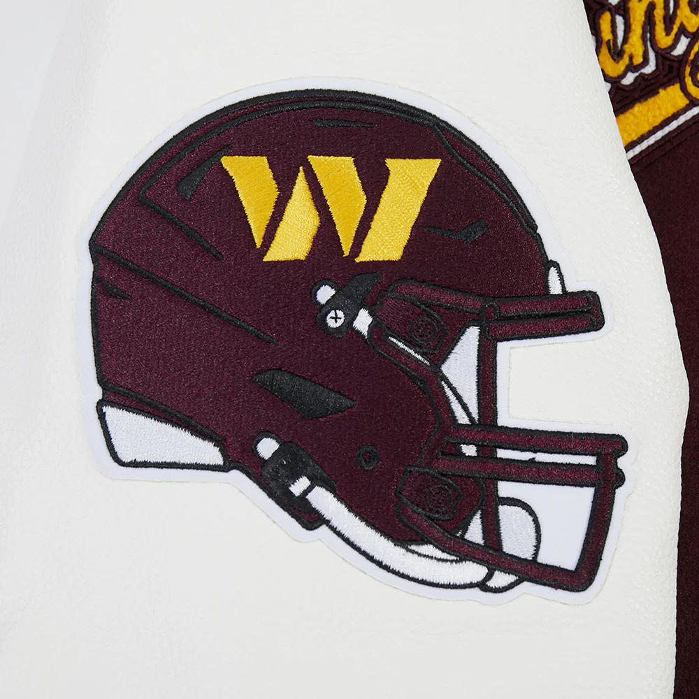 NFL WASHINGTON COMMANDERS SCRIPT TAIL MEN'S RIB WOOL VARSITY (WINE/WHITE) - Image 7