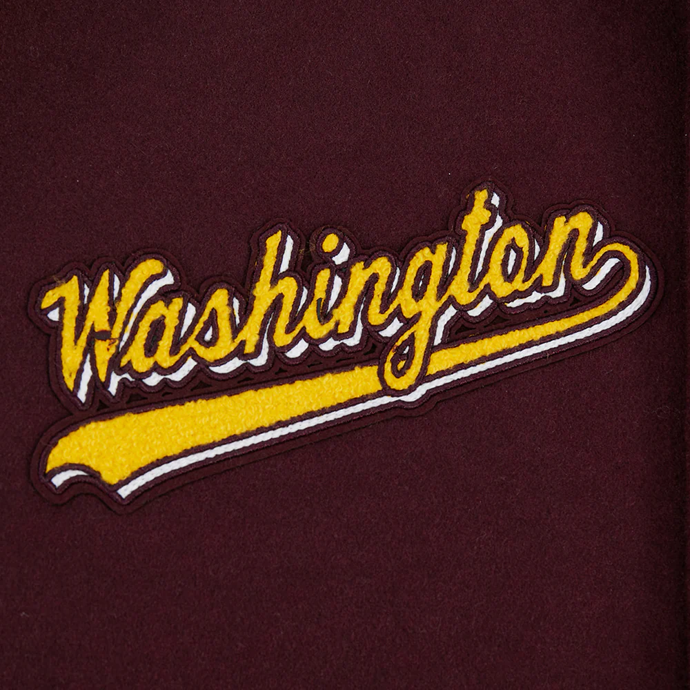 NFL WASHINGTON COMMANDERS SCRIPT TAIL MEN'S RIB WOOL VARSITY (WINE/WHITE) - Image 8