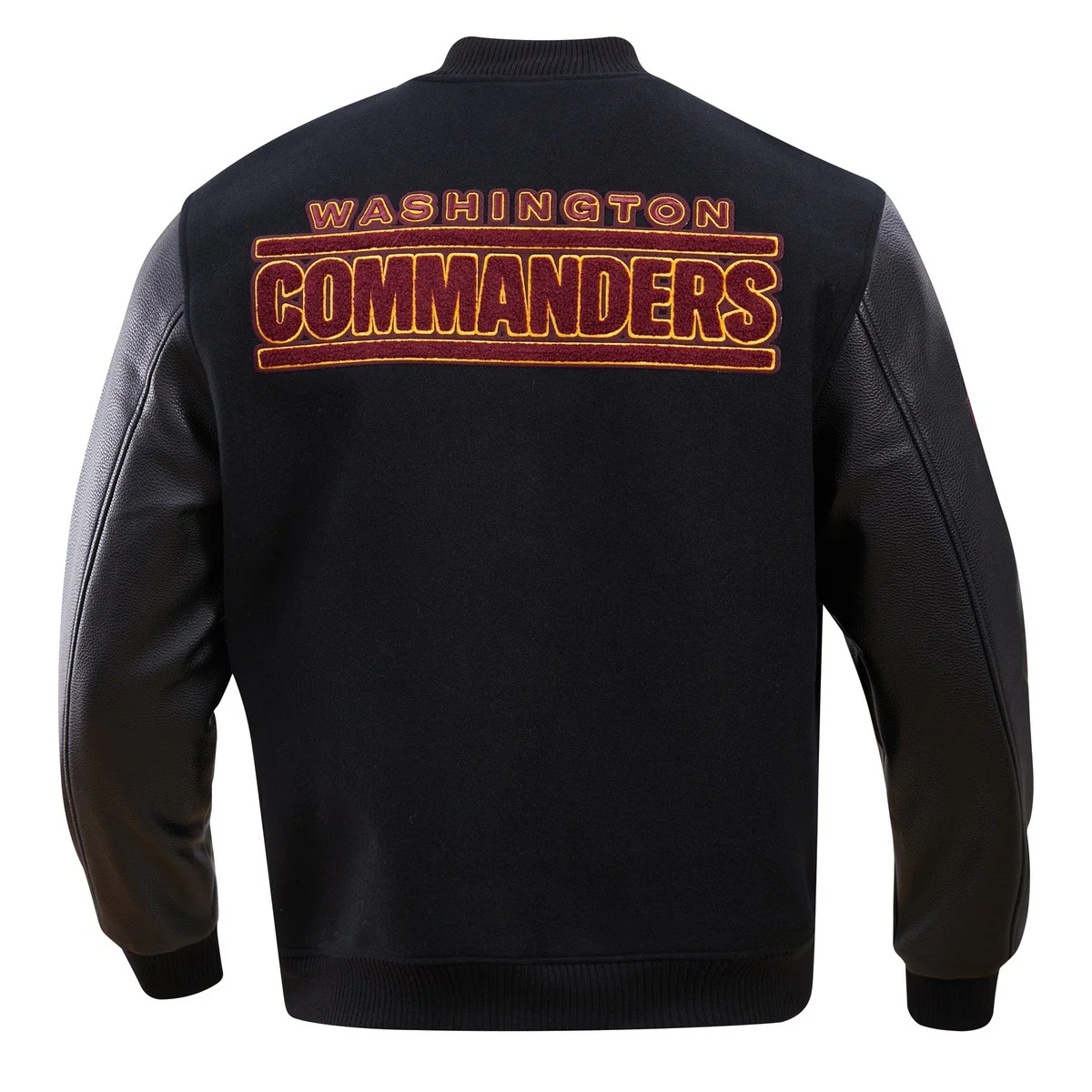 NFL WASHINGTON COMMANDERS CLASSIC WOOL MEN'S VARSITY JACKET (BLACK) - Image 5