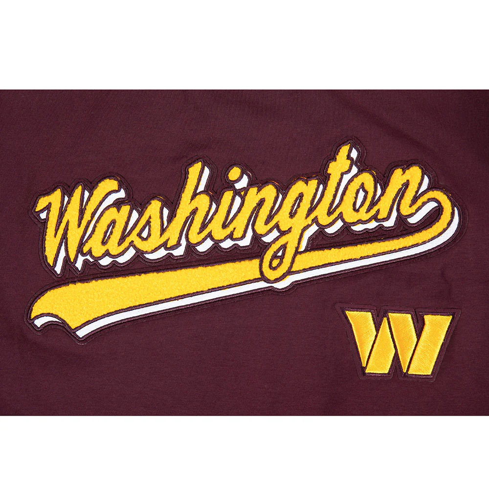 NFL WASHINGTON COMMANDERS SCRIPT TAIL WOMEN'S SJ BOXY TEE (WINE) - Image 12