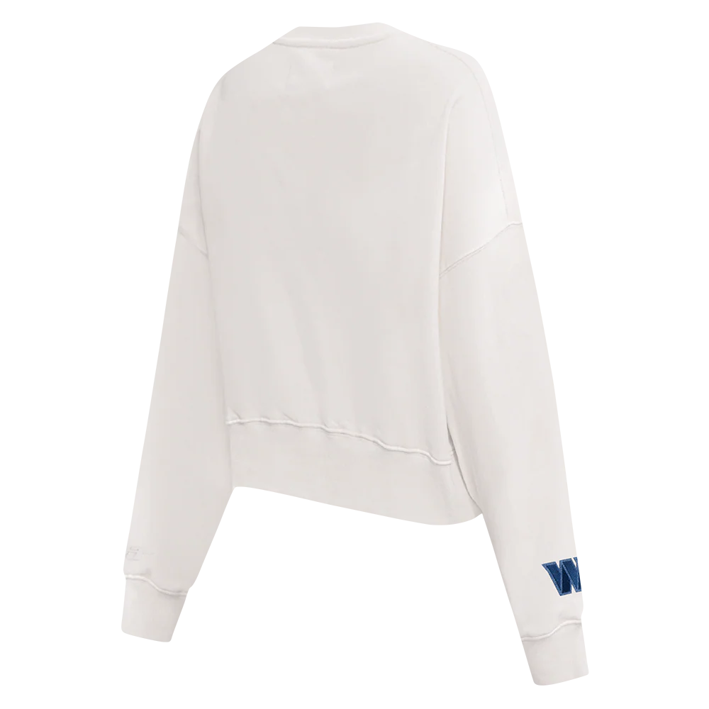 NFL WASHINGTON COMMANDERS VARSITY BLUES WOMEN'S FLC CREWNECK (LINEN) - Image 4