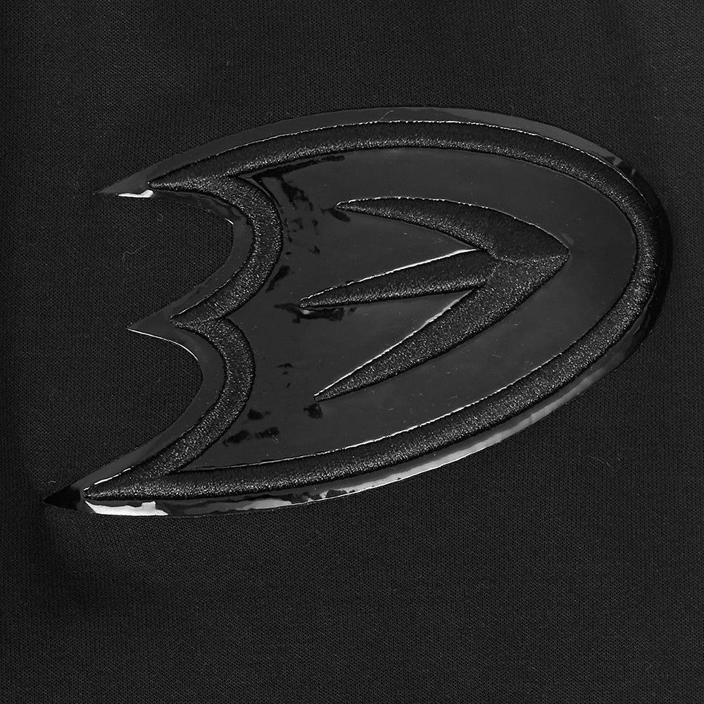 NHL ANAHEIM DUCKS TRIPLE BLACK MEN'S DK FZ PO HOODIE (TRIPLE BLACK) - Image 6